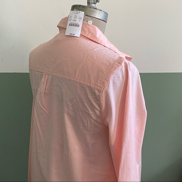 J Crew - pink tunic Toluca popover button down shirt NWT - Picture 15 of 16